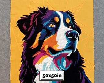 Bernese Mountain Dog Quilt Pattern – FPP Intermediate Pet Quilt (PDF Digital Download)