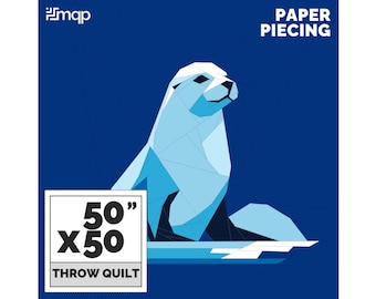 Seal Throw Quilt Paper Piecing Pattern, 50x50 (PDF Pattern)