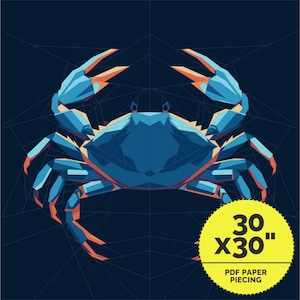 Abysmal Crab Quilt Pattern, Foundation Paper Piecing Patterns, Beginners Quilt Patterns | Instant Download Pdf - 30 x 30 Inch