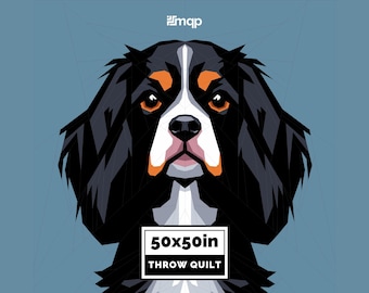 Cavalier King Charles Quilt Pattern | Modern Dog Throw (PDF)