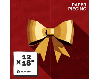 Quilt-Muster mit Weihnachtsbögen, Papiermuster (30,5 x 45 cm) (PDF-Muster)