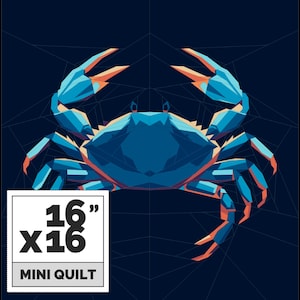 Abysmal Crab Quilt Pattern, Foundation Paper Piecing Patterns, Beginners Quilt Patterns | Instant Download Pdf - 16 x 16 Inch
