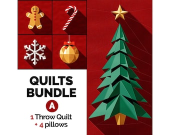 Christmas Quilt Pattern Bundle, Paper Piecing (PDF Pattern)