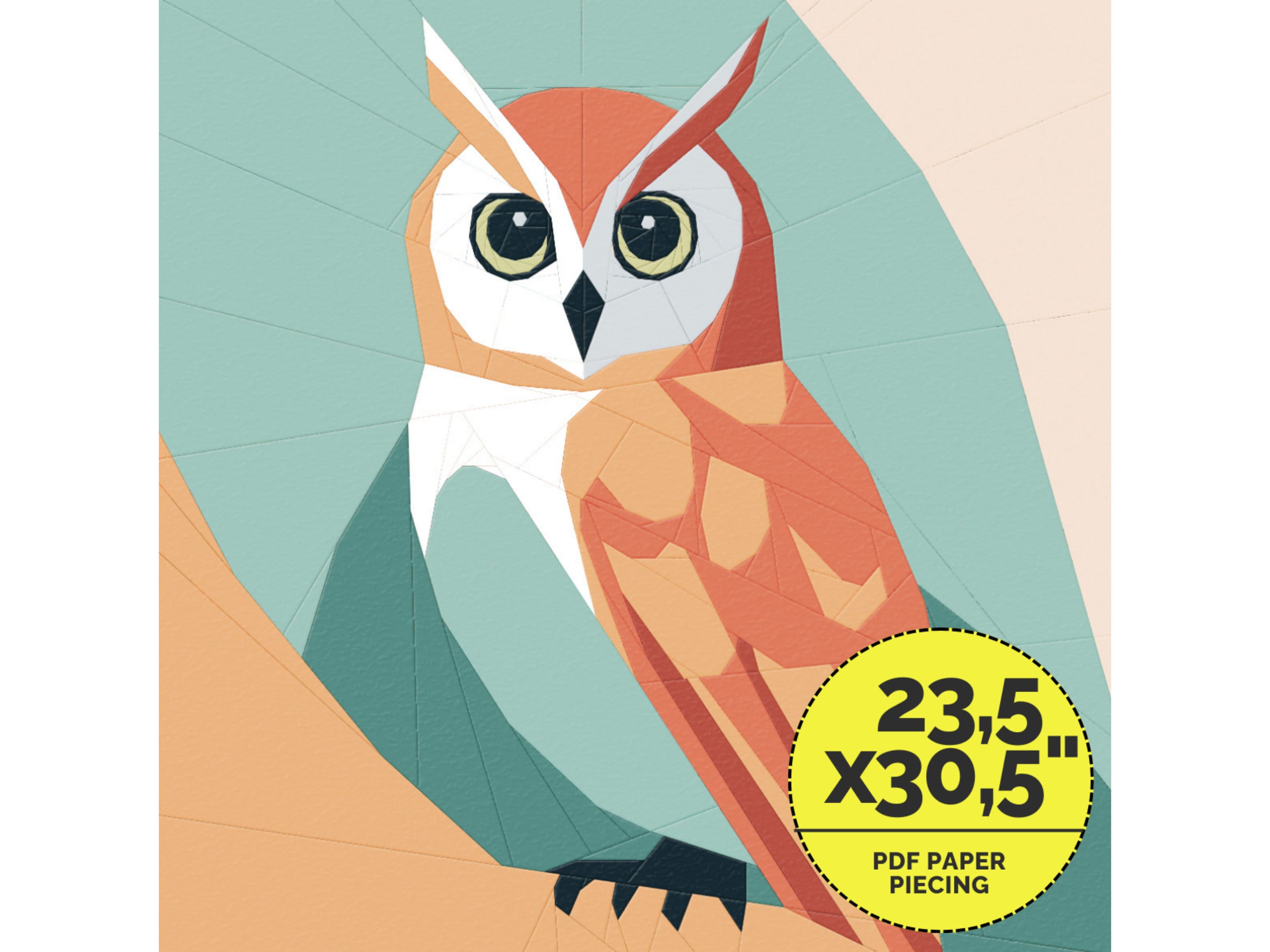 Owl Quilt Pattern, Foundation Paper Piecing Quilt Pattern, Easy Quilting  Patterns | Instant Download Pdf - 23.5 X 30.5 Inch - Etsy, image size:2700x2025