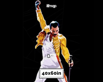 Freddie Mercury Quilt Pattern, Foundation Paper Piecing (PDF Download)