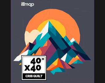 Sunset Mountain Quilt Pattern, Modern Landscape (Instant Download PDF)