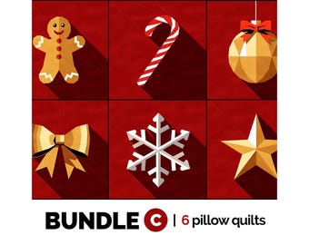 Christmas Paper Piecing Quilt Patterns, Holiday Designs (Instant Download PDF)