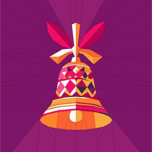 Easter Bell Quilt Pattern, Foundation Paper Piecing (PDF Pattern)