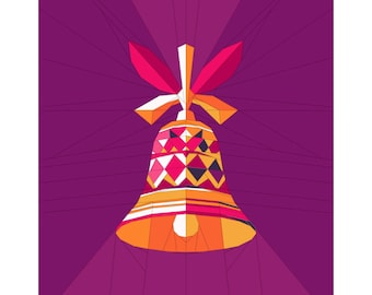 Easter Bell Quilt Pattern, Foundation Paper Piecing (PDF Pattern)