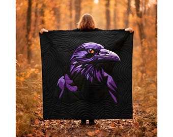 Raven Halloween Throw Quilt Pattern (PDF) – 50" Gothic FPP Sewing