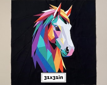 Whimsical Horse Quilt Pattern, Foundation Paper Piecing (PDF Pattern)