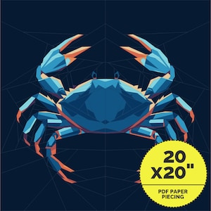 Abysmal Crab Quilt Pattern, Foundation Paper Piecing Patterns, Beginners Quilt Patterns | Instant Download Pdf - 20 x 20 Inch