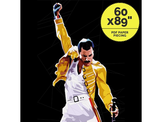 Queen Freddie Mercury Quilt Pattern Paper Piecing Quilt Patterns Quilt Patterns for Beginners Instant Download PDF 60 X 89 Inch Etsy