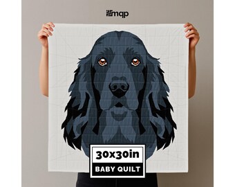 Black Cocker Spaniel Quilt Pattern — 30x30" Foundation Paper Piecing
