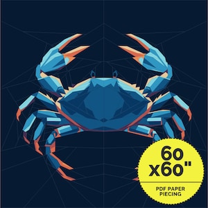 Abysmal Crab Quilt Pattern, Foundation Paper Piecing Patterns, Beginners Quilt Patterns | Instant Download Pdf - 60 x 60 Inch