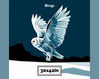 Winter Owl Quilt Pattern PDF (Size: 30×42") – Modern FPP Quilt Block