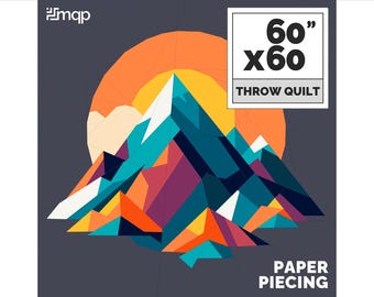 Mountain Sunset Quilt Pattern | Geometric Paper Piecing (PDF Download)