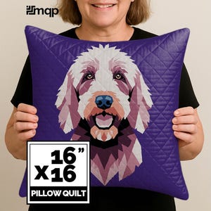 Pop Art Labradoodle Quilt Pattern, Beginner Paper Piecing (Instant Download PDF)