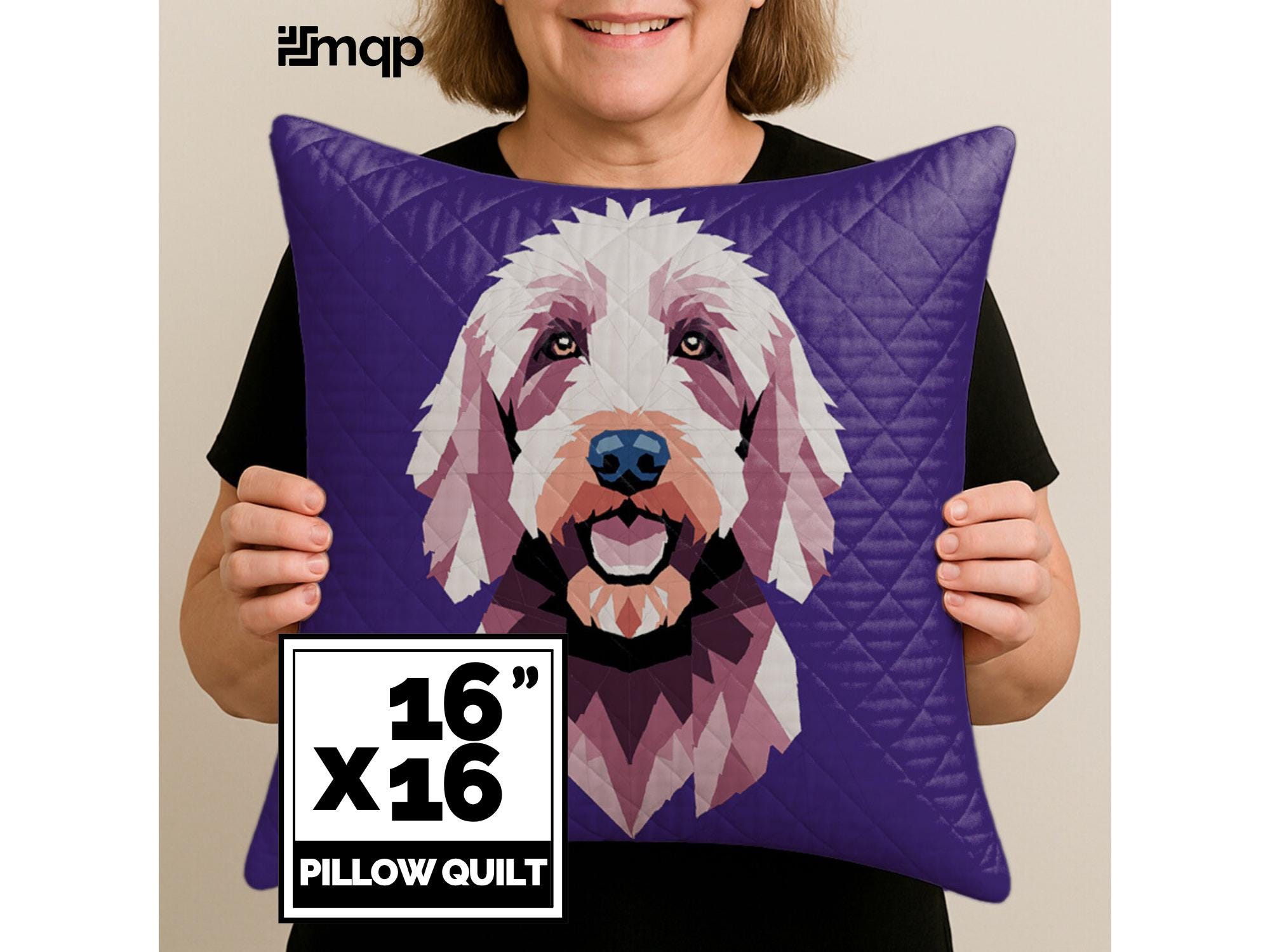 Pop Labradoodle Quilt Pattern, Beginner Quilt Pattern, Paper Piecing Quilt Patterns | Room Decor | Instant Download PDF – 16" Mini Quilt