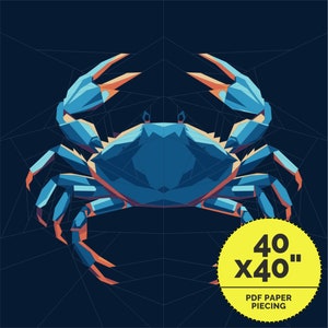 Abysmal Crab Quilt Pattern, Foundation Paper Piecing Patterns, Beginners Quilt Patterns | Instant Download Pdf - 40 x 40 Inch