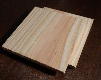 Smooth Square Shaped Cedar Crafting Block 2pc