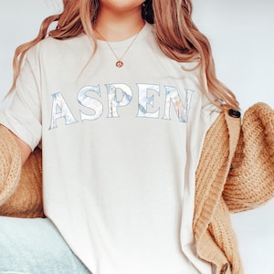 Aspen T-shirt Pretty Watercolor Aspen Shirt Cute Aspen Colorado tee Ski Lover Aspen Trip Trendy Aspen Colorado Girls trip Shirt