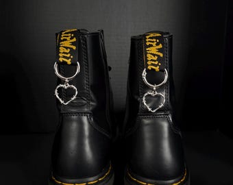 Barbed Wire Heart Boot Charms – Doc Martens Goth Punk Alt Fashion Accessory