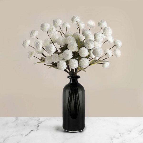 Faux Kiku Flowers | Artificial Chrysanthemum Flower Arrangement | Wedding Decor Flowers | Spring Home Decor | New Home Gift | Wedding Gift