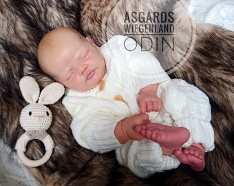 Rebornbaby Künstlerpuppe Cuddle  Baby Newborn Reborn Wikinger Vikings Odin Unikat