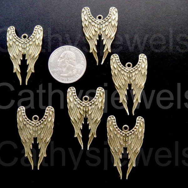 Tibetan Bronze Angel Wings Pendant Charms