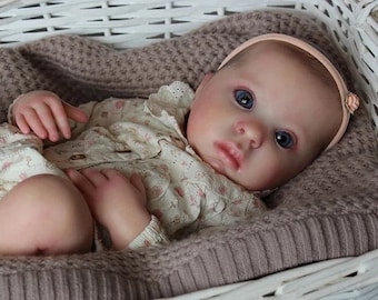 Reborn Baby Lillian: Custom Girl or Boy, 3-6 Month Size