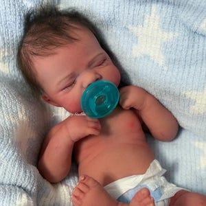 Custom Created Full Body Platinum Silicone, Marshmallow Soft Baby. Open Mouth For Full Pacifier