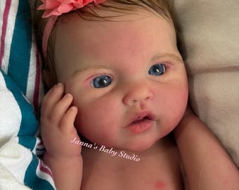 Full Body Silicone Baby Addie Custom Solid Platinum Silicone Baby, Open Mouth , Solid Silicone Newborn Baby Girl