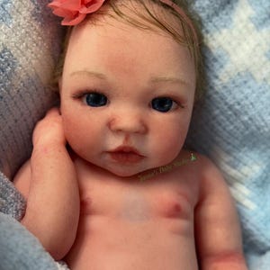 Full Body Platinum  Marshmallow Silicone  Baby Girl Shay, Newborn