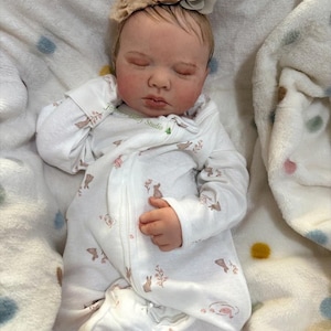 Full Body Silicone, Bathe-able Marshmallow Soft Platinum Baby Girl, Soft & Squishy, Open Mouth image 9