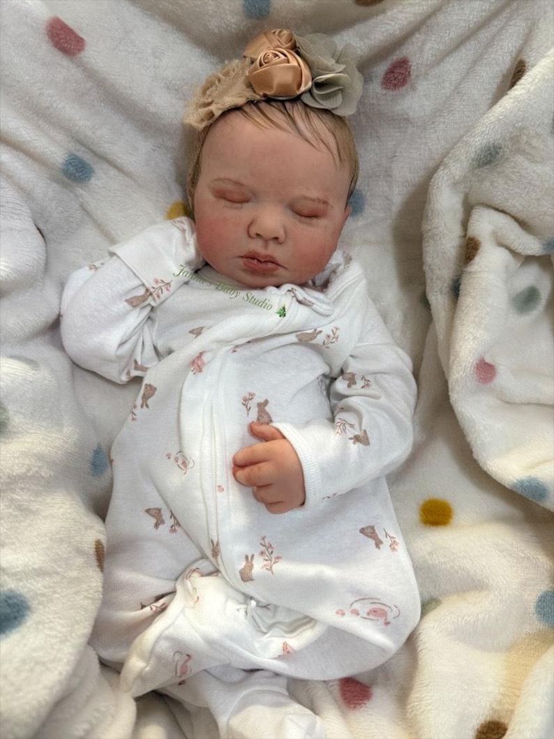 Full Body Silicone, Bathe-able Marshmallow Soft Platinum Baby Girl, Soft & Squishy, Open Mouth image 9