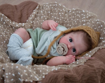 Reborn Baby Collin, Adorable Baby Boy or Girl with Pacifier
