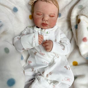 Full Body Silicone, Bathe-able Marshmallow Soft Platinum Baby Girl, Soft & Squishy, Open Mouth image 5