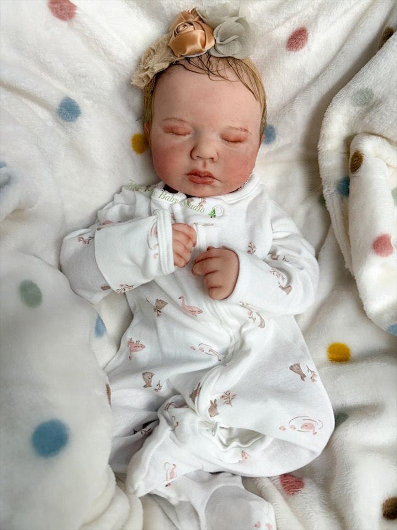 Full Body Silicone, Bathe-able Marshmallow Soft Platinum Baby Girl, Soft & Squishy, Open Mouth image 5
