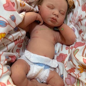 Full Body Silicone, Bathe-able Marshmallow Soft Platinum Baby Girl, Soft & Squishy, Open Mouth image 2