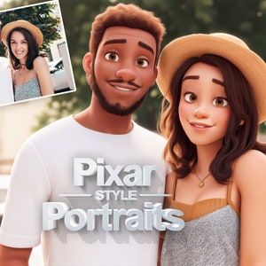 Pixar-Inspired Custom Cartoon Animation Personalised Family Print or Digital File. Bespoke 3D animation style portrait