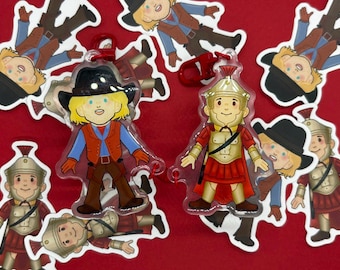 Jedediah Smith und Octavius Caesar inspirierte Nacht im Museum, Jedtavius , alte Männer Yaoi, Aufkleber, verknüpfter Schlüsselanhänger, Magnet-Schlüsselanhänger