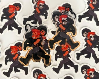 The locked tomb series inspired acrylic charm and sticker (Gideon and Harrow) Gideon the ninth and harrow the ninth