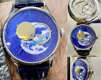 RAKETA Kopernik montre homme Copernic Copernicus mécanique URSS bleu soviétique vintage cadeau pour lui