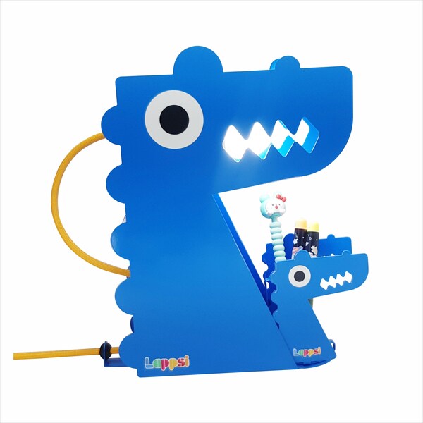 Lappsi crocodile lamp, character lamp, custom blue table lamp, birthday gift, bedside lamp, kids room decoration, kinderzimmer lamp,