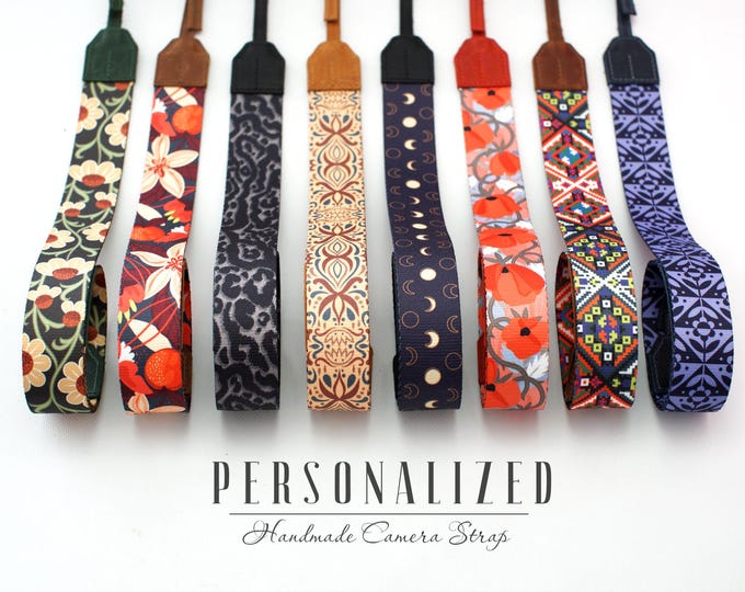 Unique Pattern Camera Strap Personalized, Engraved Camera Neck Strap, Custom Camera Straps for Nikon Canon Sony, Travel Photographer Gift