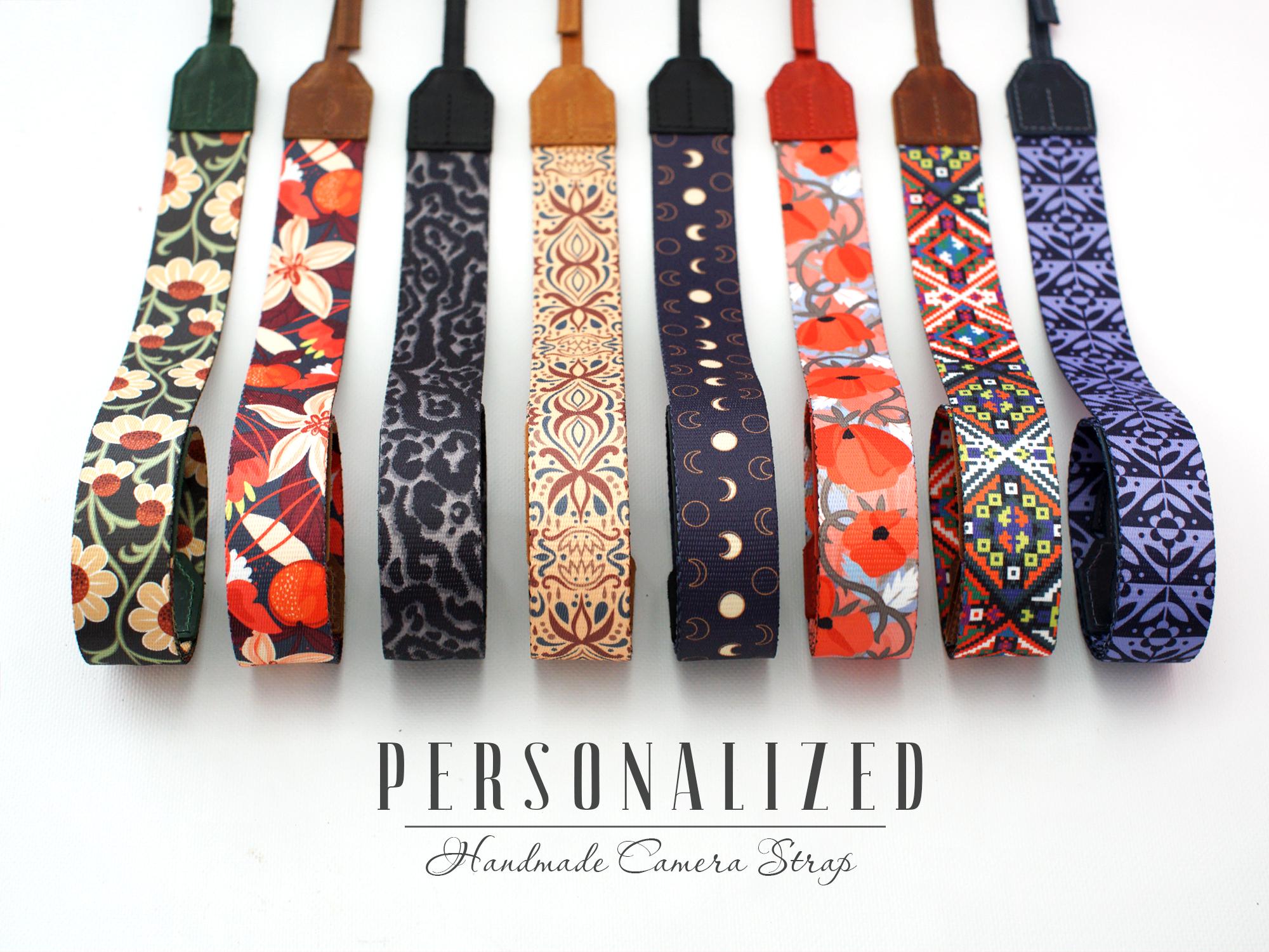 Unique Pattern Camera Strap Personalized, Engraved Camera Neck Strap, Custom Camera Straps for Nikon Canon Sony, Travel Photographer Gift