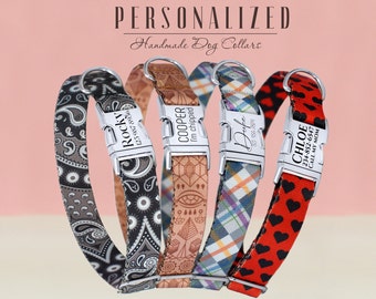 Collari per cani personalizzati Modelli unici, collare per cani morbido e leggero e guinzaglio con manico, collare per cani con nome inciso, collare per cuccioli personalizzato