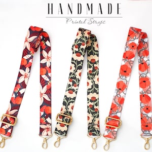 Bandoulière design floral pour femme, bandoulière fleur de rechange, bandoulière pour fille avec finitions dorées, cadeau unique pour elle