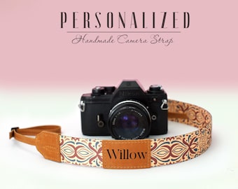 Camera Strap Personalized, Adjustable Soft Nylon Camera Straps, Custom Engraved Neck Strap for Photographer, Travel Gifts for Her